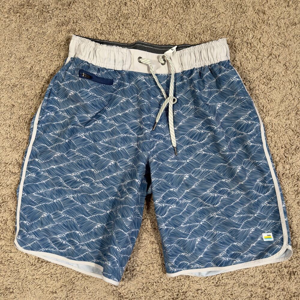 Vuori Men's Banks Short Sea Wave 9" Inseam Hybrid Boardshorts Size Small